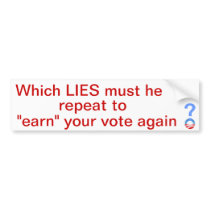 Which lies will win your vote bumper sticker
