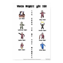 Which Menkey Are You? posters by Mazor Which Menkey Are You? posters