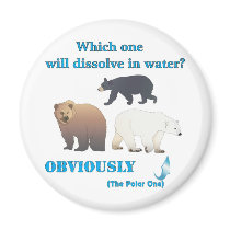 Which one will dissolve in water Polar Chemistry Fridge Magnet