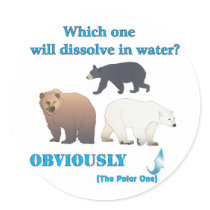 Which one will dissolve in water Polar Chemistry Sticker