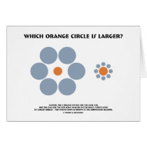 Which Orange Circle Is Larger? (Optical Illusion) cards