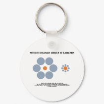 Which Orange Circle Is Larger? (Optical Illusion) keychains by wordsunwords Which Orange Circle Is Larger? (Optical Illusion) keychains
