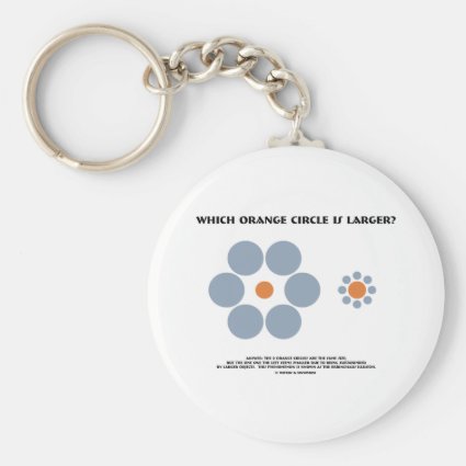 Which Orange Circle Is Larger? (Optical Illusion) Keychains