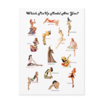 Which Pinup Model Are You? postcards by DancesWithPaints Which Pinup Model Are You? postcards