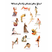Which Pinup Model Are You? t-shirts