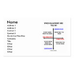 Which Quadrant Are You In? (Knowledge Humor) Business Card
