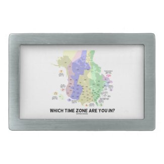 Which Time Zone Are You In? (United States Canada) Rectangular Belt Buckle