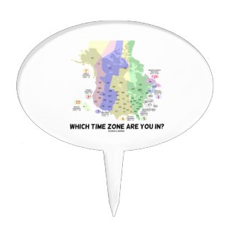 Which Time Zone Are You In? (United States Canada) Cake Picks