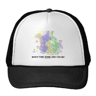 Which Time Zone Are You In? (United States Canada) Hat