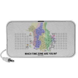 Which Time Zone Are You In? (United States Canada) iPod Speakers