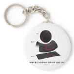 Which Universe Do You Live In? (Physics Humor) Key Chains