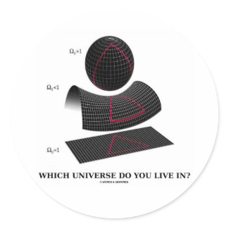 Which Universe Do You Live In? (Physics Humor) sticker