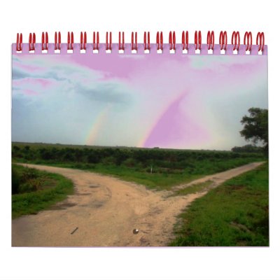 WHICH WAY NOW, DOUBLE RAINBOW at DOUBLE CROSSROAD Calendar by LillMissGudyTwoShuz