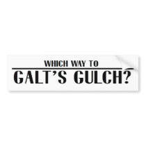 Which Way to Galt's Gulch? bumper stickers by inklingx Which Way to Galt's Gulch? bumper stickers