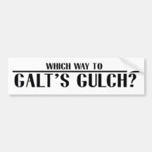 Which Way to Galt's Gulch? Bumper Stickers