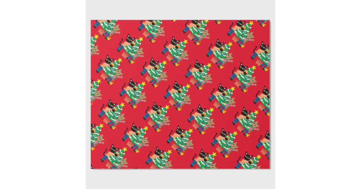 Whim and Sam's Christmas Wrapping Paper Zazzle
