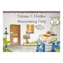 Whimiscal Garden Housewarming Party Invitation