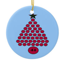 Whimisical Obama 44 Christmas Ornament ornaments