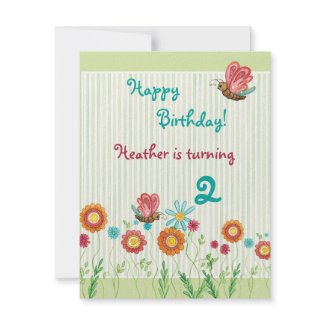 Whimsey Flowers Girl Birthday Party Invitation invitation