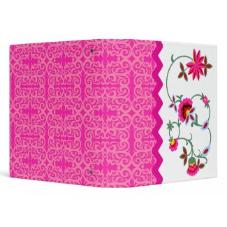 Whimsical and Colorful Flowers 1.5 Inch Binder binder