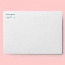 Whimsical Aquamarine Flowers Envelope envelopes