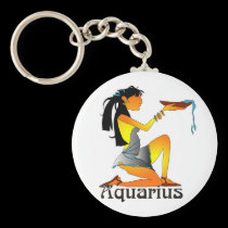 Whimsical Aquarius Keychain keychains