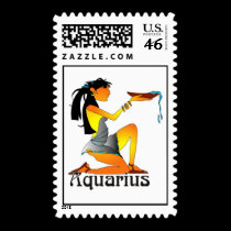Whimsical Aquarius Postage Stamps stamps