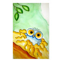 WHIMSICAL BABY BLUE OWL 1 Poster posters by BY_CYRA WHIMSICAL BABY BLUE OWL 1 Poster posters