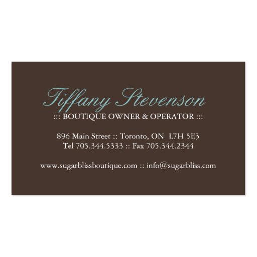 Whimsical Bakery Business Card (back side)