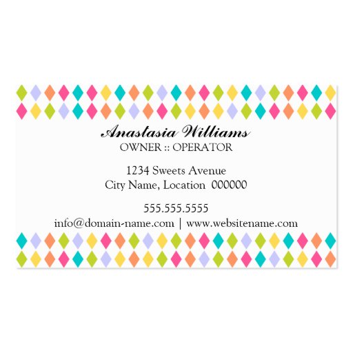 Whimsical Bakery Business Cards (back side)