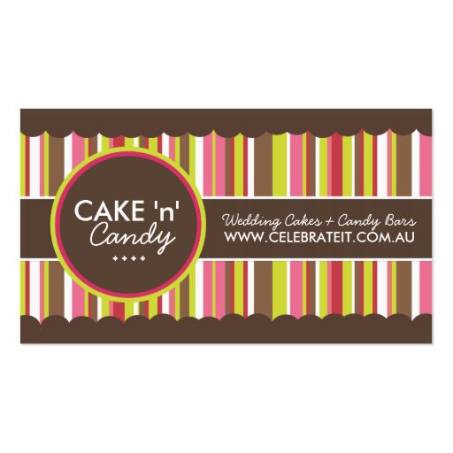 Whimsical Bakery Business Cards (front side)