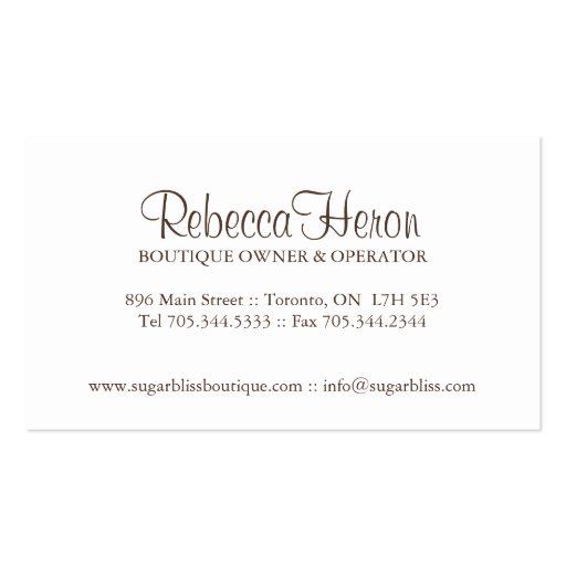 Whimsical Bakery Business Cards (back side)