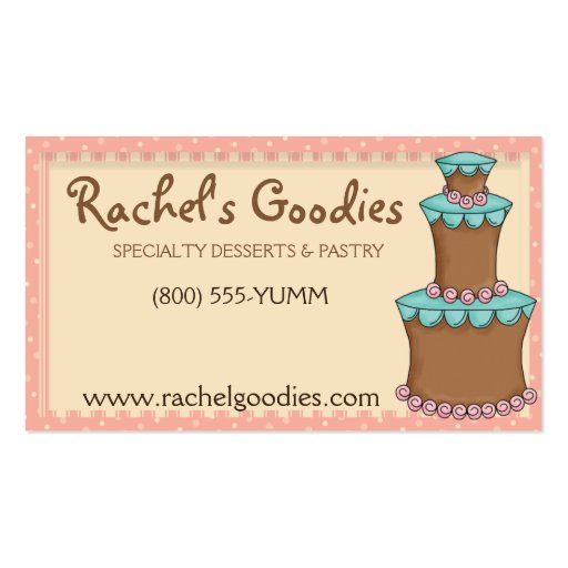 Whimsical Bakery Business - Profile Card Business Card (front side)