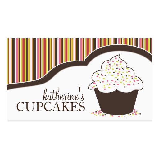 Whimsical Bakery |  Cupcake Business Cards (front side)