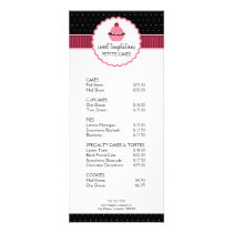 Whimsical Bakery Cupcake Pink Rack Cards
