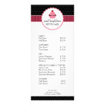 Whimsical Bakery Cupcake Pink Rack Cards rack cards