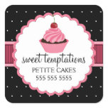 Whimsical Bakery Cupcake Pink Stickers