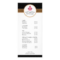 Whimsical Bakery Cupcake Taupe Rack Cards