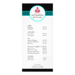 Whimsical Bakery Cupcake Turquoise Rack Cards rack cards