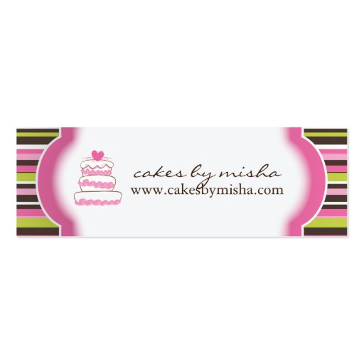 Whimsical Bakery Packaging Tags Business Card Template (front side)
