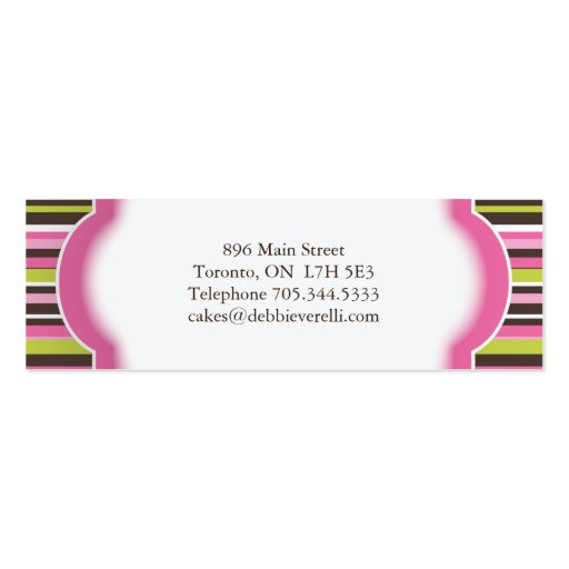 Whimsical Bakery Packaging Tags Business Card Template (back side)