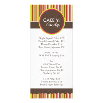 Whimsical Bakery Price List Rack Cards