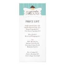 Whimsical Bakery Price List Full Color Rack Card