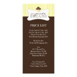 Whimsical Bakery Price List Personalized Rack Card