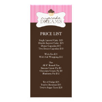 Whimsical Bakery Price List Full Color Rack Card