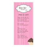 Whimsical Bakery Price List Rack Card Design