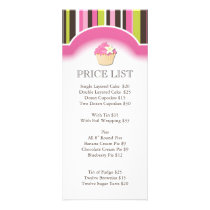 Whimsical Bakery Price List Rack Card Template