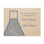 Whimsical Beaker Save the Date Postcard, Blue