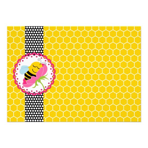 Whimsical Bee Baby Shower Invitation