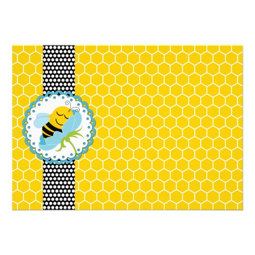 Whimsical Bee Baby Shower Invitation